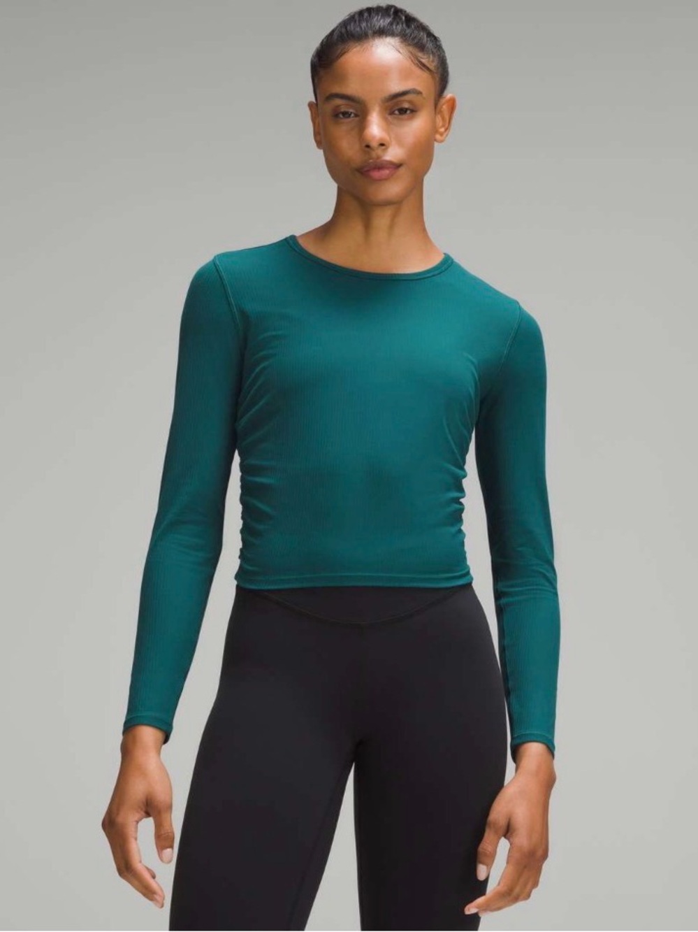 Lululemon All It Takes Ribbed Nulu Long-Sleeve Shirt Storm Teal